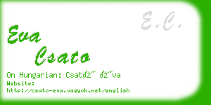 eva csato business card